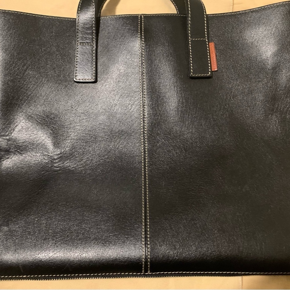 Frank Daniel Black Leather Men's Bag - Picture 3 of 16